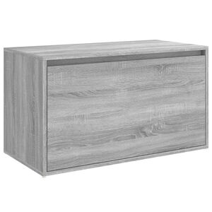 vidaXL Lavica do chodby 80x40x45 cm siv&yacute; dub sonoma spracovan&eacute; drevo