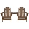 vidaXL Záhradné stoličky Adirondack+stolík, jedľový masív, hnedé