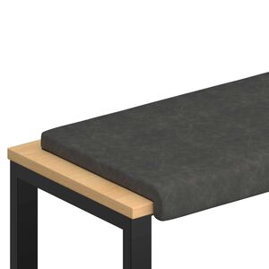 vidaXL Vank&uacute;&scaron; na lavičku Umel&aacute; koža Čierna Hĺbka 35 cm
