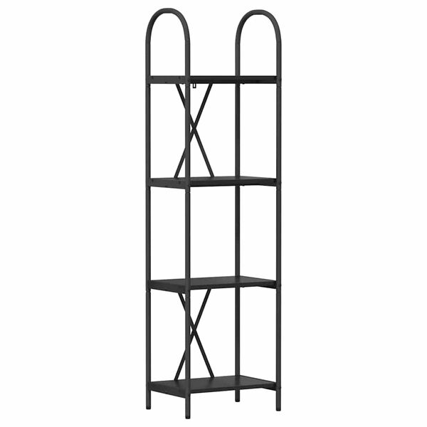 vidaXL Reg&aacute;l na knihy Čierny dub 40 x 30 x 146 cm Kompozitn&eacute; drevo