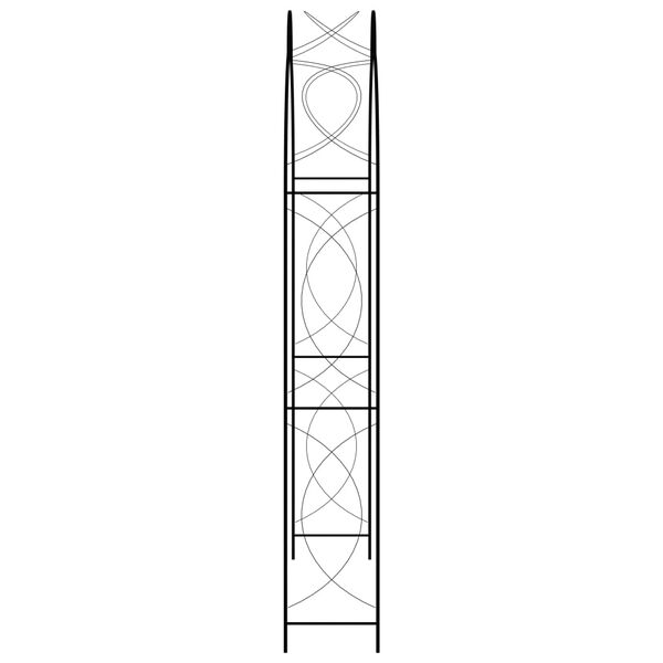 vidaXL Záhradná pergola čierna 150x34x240 cm železná
