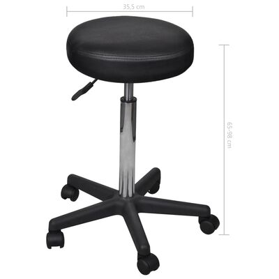 vidaXL Kancelárske stoličky 2 ks čierne 35,5x98 cm umelá koža