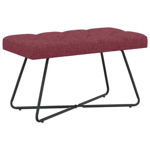 vidaXL Lavica s gomb&iacute;kov&yacute;m pre&scaron;&iacute;van&iacute;m V&iacute;no červen&eacute; 80 x 40 x 46 cm