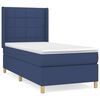 vidaXL Posteľn&yacute; r&aacute;m boxspring s matracom modr&yacute; 90x200 cm l&aacute;tka