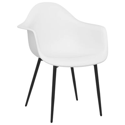 vidaXL Jedálenské stoličky 2 ks, biele, PP