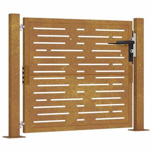 vidaXL Z&aacute;hradn&aacute; br&aacute;na 100x75 cm z cortenovej ocele, &scaron;tvorcov&yacute; dizajn