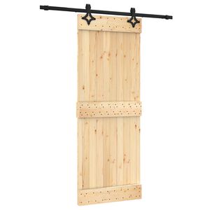 vidaXL Posuvn&eacute; dvere 80 x 210 cm Mas&iacute;vne borovicov&eacute; drevo (neupraven&eacute;)
