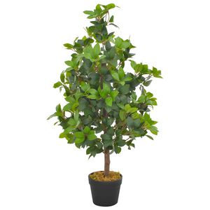 vidaXL Umel&aacute; rastlina vavr&iacute;n s kvetin&aacute;čom zelen&aacute; 90 cm