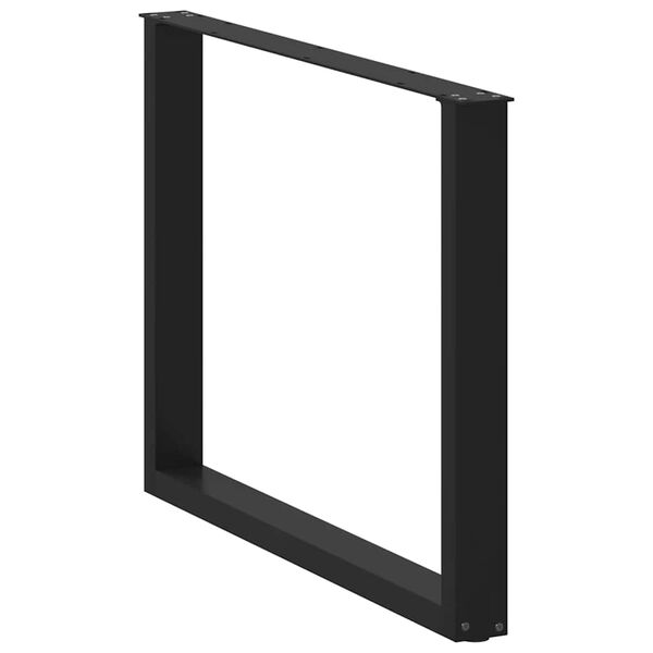 vidaXL Nohy k jed&aacute;lensk&eacute;mu stolu v tvare U, 3 ks, čierne, 100 x (72-73) cm, oceľov&eacute;