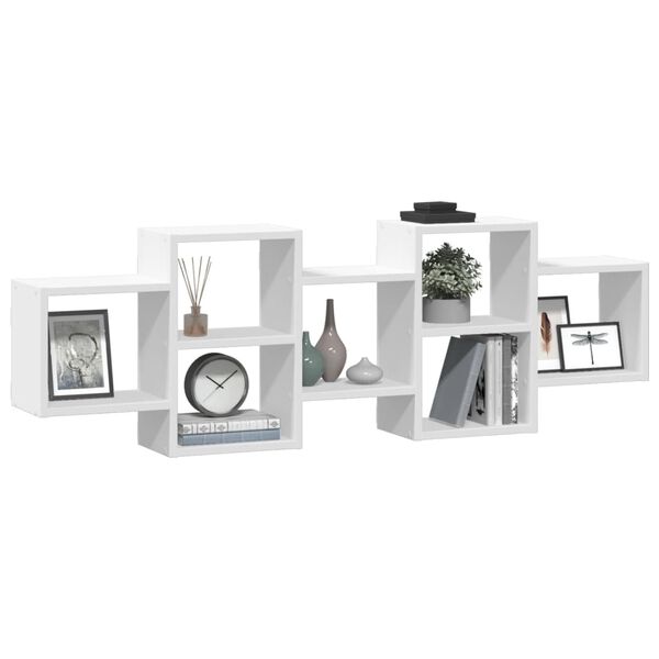 vidaXL N&aacute;stenn&aacute; polica biela 129x18x42 cm kompozitn&eacute; drevo