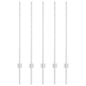vidaXL Zabudovan&yacute; plotov&yacute; stĺpik 5 ks Strieborn&aacute; 140 cm