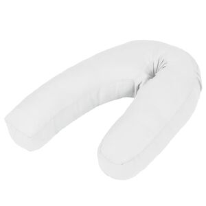 vidaXL Tehotensk&yacute; vank&uacute;&scaron; v tvare p&iacute;smena J 54x(36-43) cm, biely