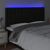 vidaXL Čelo postele s LED čierne 160x5x118/128 cm l&aacute;tka