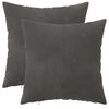 vidaXL Poťah na podložku 2 pcs HEERLEN Tmavosiv&aacute; 45 x 45 cm Zamat