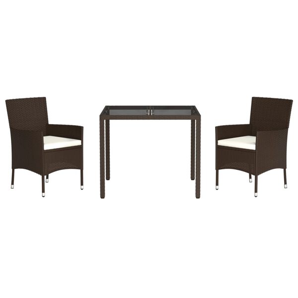 vidaXL 3-dielna z&aacute;hradn&aacute; jed&aacute;lensk&aacute; s&uacute;prava a vank&uacute;&scaron;e hned&aacute; polyratan