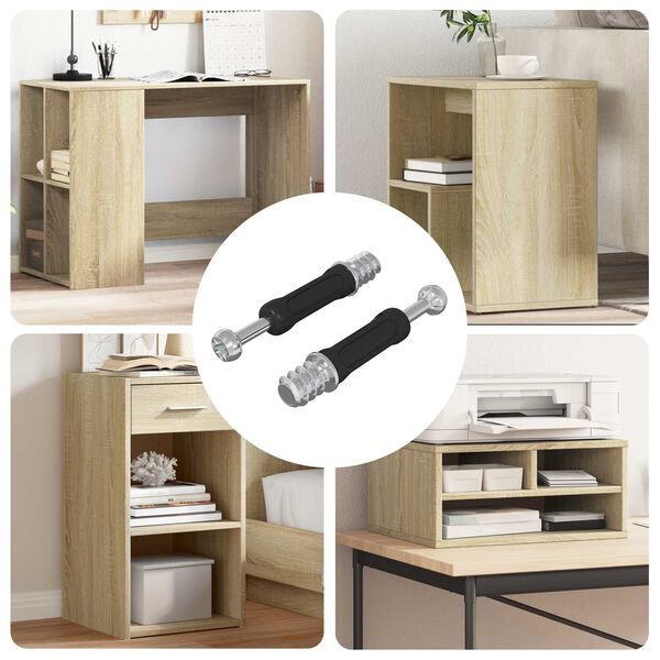 vidaXL Kladkov&yacute; z&aacute;mok skrutka 2 pcs Strieborn&aacute; a čierna M6 x 40 mm Kov