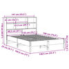 vidaXL Posteľ s knižnicou bez matraca voskov&aacute; 135x190cm borovica