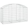 vidaXL Obl&uacute;kov&yacute; gabionov&yacute; k&ocirc;&scaron; 150x50x80/100 cm pozinkovan&eacute; železo