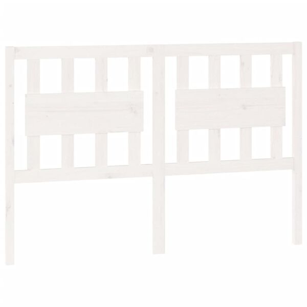 vidaXL Čelo postele biele 145,5x4x100 cm mas&iacute;vna borovica