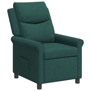 vidaXL Polohovacie kreslo Tmavozelen&aacute; 69 x 93 x 102 cm L&aacute;tka