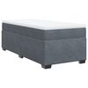 vidaXL Posteľný rám boxspring s matracom tmavosivý 90x200 cm zamat