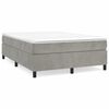 vidaXL Posteľn&yacute; r&aacute;m s boxspringom bledosiv&yacute; 140x190 cm zamat