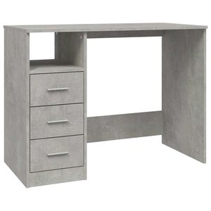 vidaXL Stol&iacute;k so z&aacute;suvkami bet&oacute;nov&yacute; 102x50x76 cm spracovan&eacute; drevo