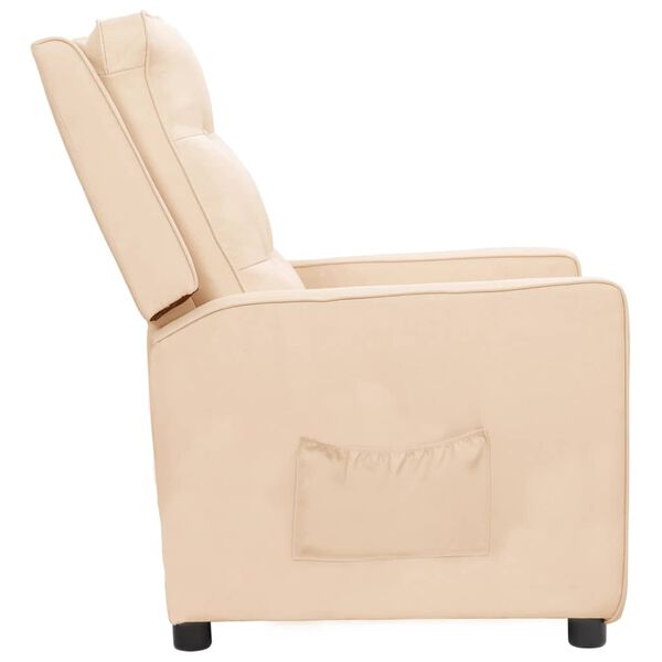 vidaXL Zdv&iacute;hacie kreslo kr&eacute;mov&eacute; l&aacute;tka