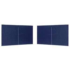 vidaXL Bočn&aacute; stena p&aacute;rty stanu 2 ks 400 x 195 cm Modr&aacute; PE a oceľ