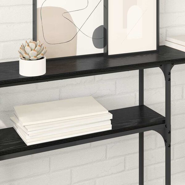 vidaXL Konferenčn&yacute;stol&iacute;k Čierny dub 146 x 22.5 x 75 cm