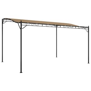 vidaXL Strie&scaron;ka sivohned&aacute; 4x3 m 180 g/m&sup2; l&aacute;tka a oceľ