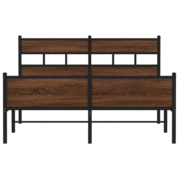 vidaXL Posteľn&yacute; r&aacute;m bez matraca hned&yacute; dub 140x190 cm kompozitn&eacute; drevo