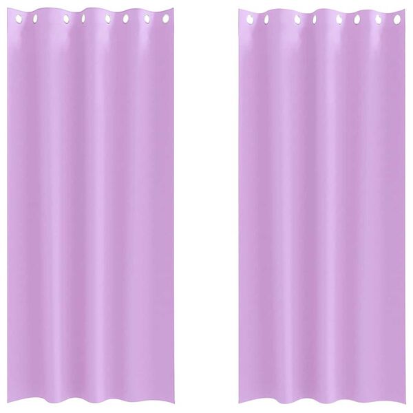 vidaXL Z&aacute;clony na zatemnenie s kr&uacute;žkami 2 pcs Fialov&aacute; 260 x 140 cm