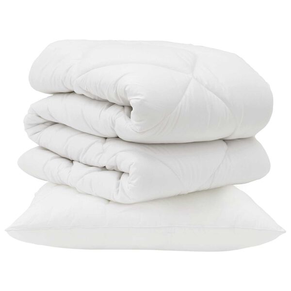 vidaXL Papl&oacute;n s vank&uacute;&scaron;om 2 pcs Biela Mikrovl&aacute;kno