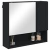 vidaXL Zrkadlová skrinka Čierna 59 x 17 x 55 cm Kompozitné drevo