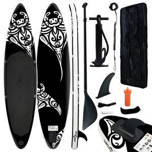 vidaXL Nafukovac&iacute; Stand Up Paddleboard 305x76x15 cm čierny