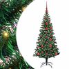 vidaXL Umel&yacute; predsvieten&yacute; vianočn&yacute; stromček Zelen&aacute; 120 cm PVC a kov
