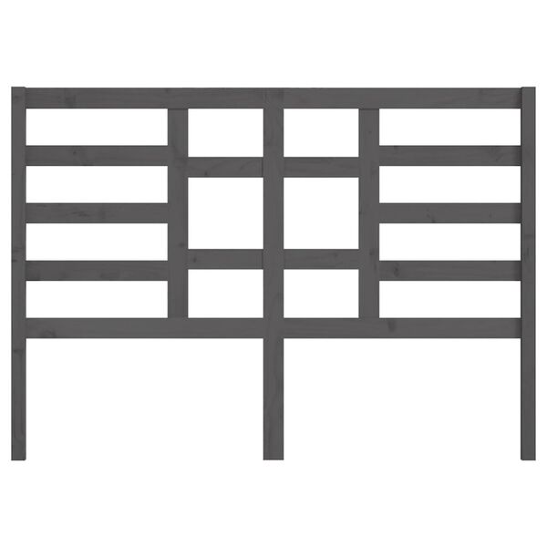 vidaXL Čelo postele sivé 146x4x104 cm masívna borovica