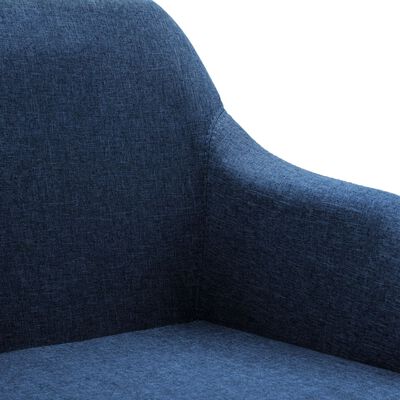 vidaXL Otočná jedálenská stolička, modrá, látka