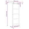 vidaXL Posuvn&eacute; dvere Hned&aacute; 83 x 232 cm Mas&iacute;vne borovicov&eacute; drevo