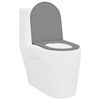 vidaXL R&yacute;chlo uvoľňovacie wc sed&aacute;tko Siv&aacute; 44 x 36.4 x 3.4 cm Duroplast