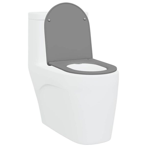 vidaXL R&yacute;chlo uvoľňovacie wc sed&aacute;tko Siv&aacute; 44 x 36.4 x 3.4 cm Duroplast