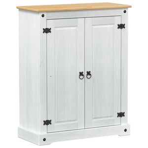 vidaXL Skriňa na top&aacute;nky s poličkou s dverami Biela 86 x 38,5 x 108 cm