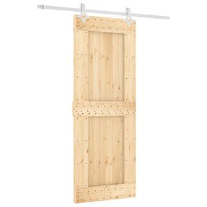 vidaXL Posuvn&eacute; dvere 80 x 210 cm Mas&iacute;vne borovicov&eacute; drevo (neupraven&eacute;)