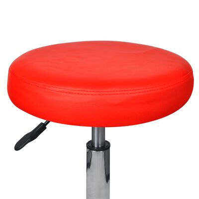 vidaXL Kancelárske stoličky 2 ks červené 35,5x84 cm umelá koža