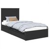vidaXL &Uacute;ložn&aacute; posteľ so z&aacute;suvkou Čierna 75 x 190 cm Kompozitn&eacute; drevo