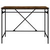 vidaXL Stôl dymový dub 100x50x75 cm spracované drevo a železo