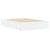vidaXL Posteľn&yacute; r&aacute;m so z&aacute;suvkami biely 135x190 cm kompozitn&eacute; drevo
