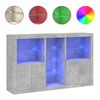 vidaXL Komoda s LED svetlami bet&oacute;novo-siv&aacute; 162x37x100 cm