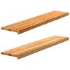 vidaXL Okenn&yacute; parapet 2 ks svetlohned&aacute; 120x30x2 cm dubov&yacute; mas&iacute;v